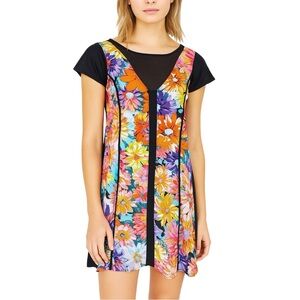 MINKPINK Teen Daisies Multicolor Shift Dress - Size Medium